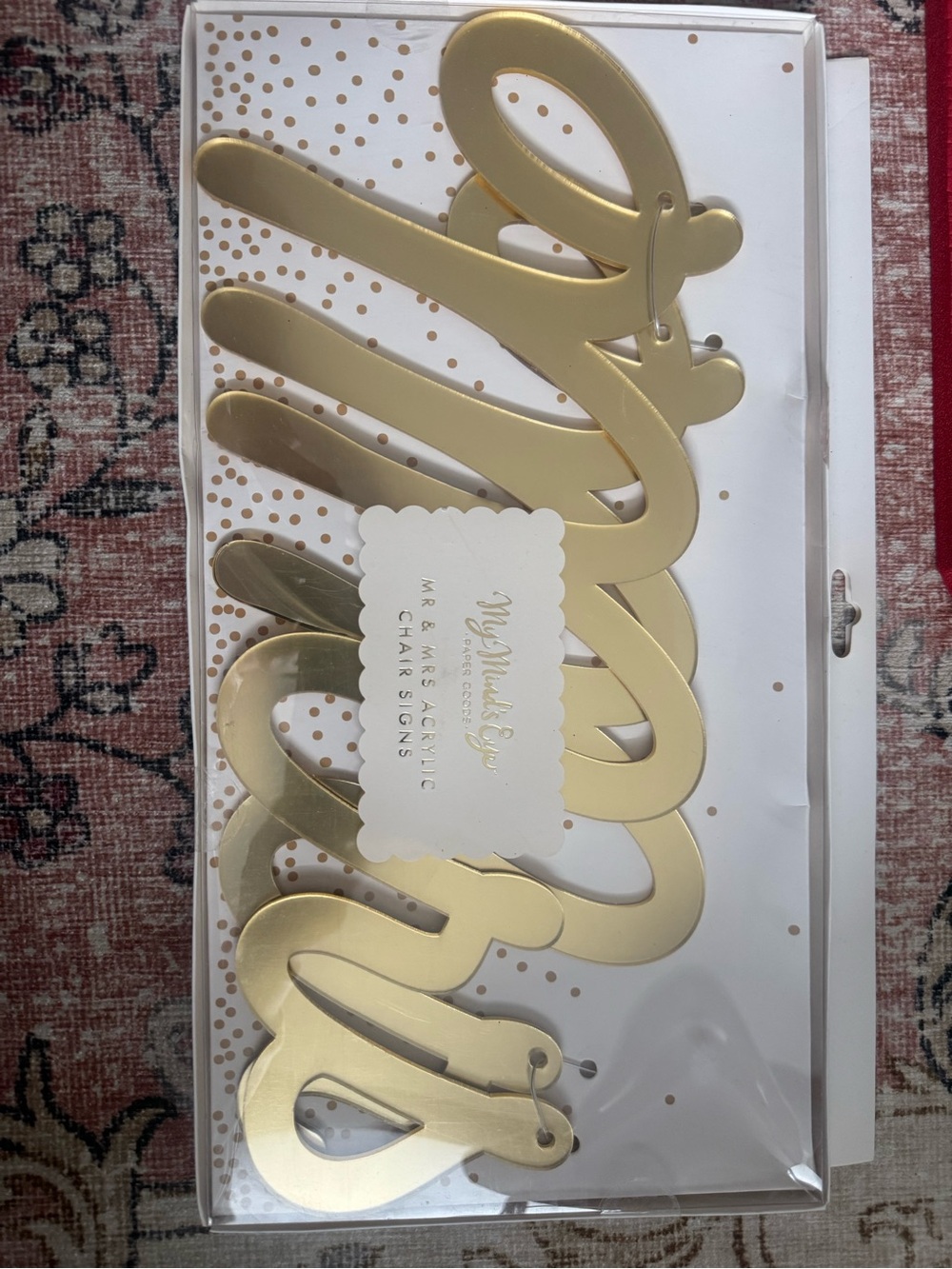 Gold 'Mr & Mrs' Decorative Wall Sign by My Mind’s Eye